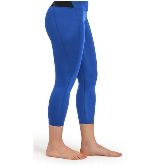 TOMMIE COPPER Women's Lower Back Support Capri Leggings, Cobalt Blue, 2XL, NWT - Picture 3 of 5